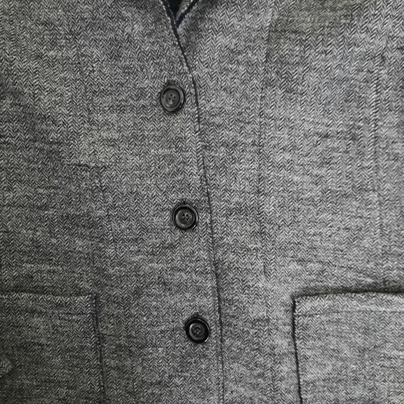 LIKE NEW 💥 Seventy Wool Blazer, Size 46, Gray + Black - Picture 5 of 12